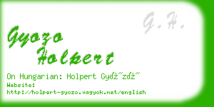 gyozo holpert business card